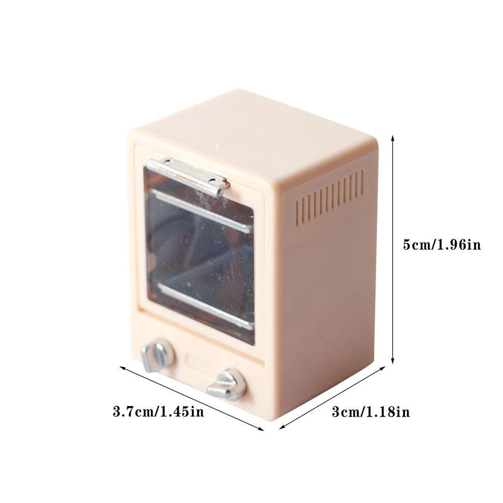 NEEDWAY Simulasi Pemanggang Roti Lucu DIY Craft Mainan Model Mainan Dapur Scene Dekorasi Miniatur Mainan Microwave Oven