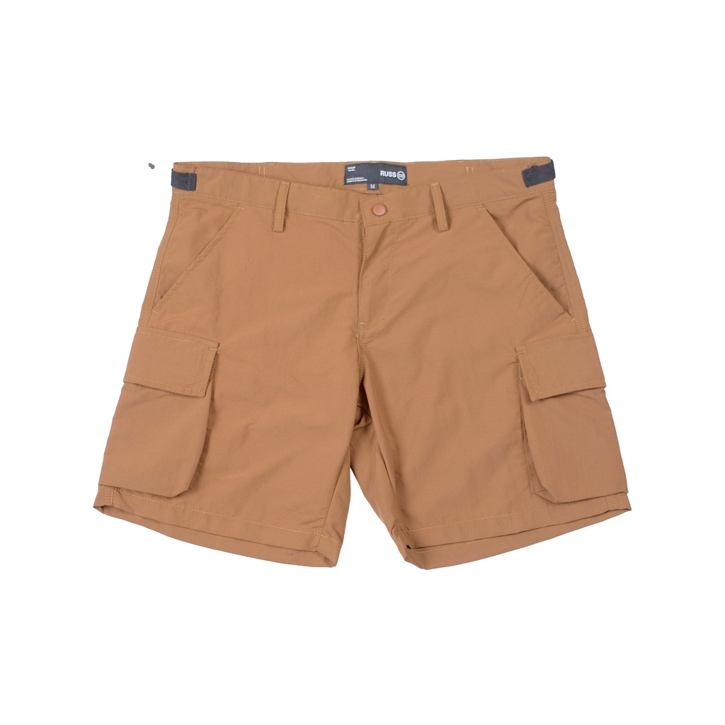 Russ Pants Celana Cargo Pendek Pria Nounce Brown ( Up To Big Size )