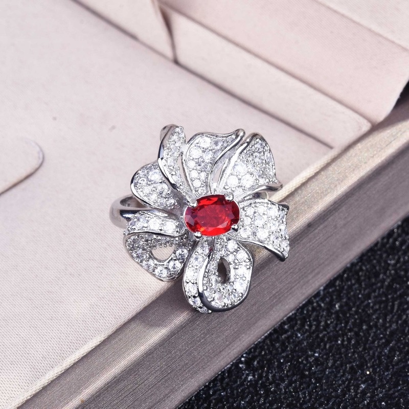 Advanced Design Natural Ruby Butterfly Ring