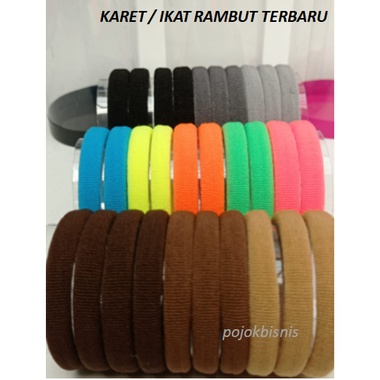 KARET IKAT RAMBUT TERBARU TABUNG ISI 10 PCS