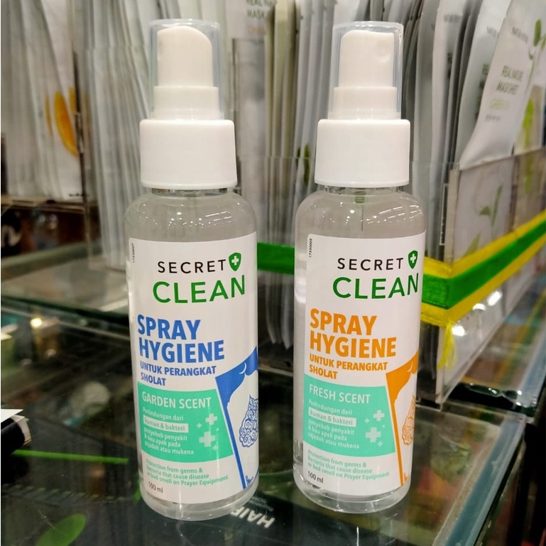 Secret Clean Spray Hygiene 100ml / Disinfektan Pengharum Perangakat Sholat