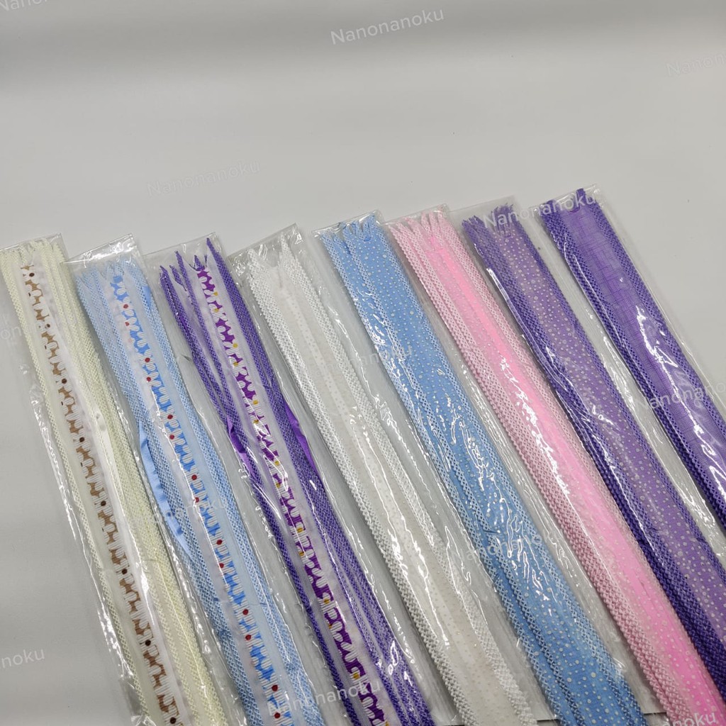 [10 pcs/warna] Pita Tarik 30 mm Tengah Bintik, Bunga Rigi Pita Serut