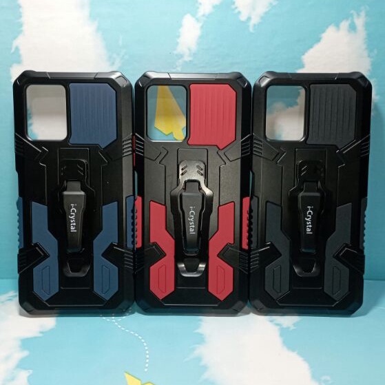 Vivo Y21T Y21 Y21S Y33S Case Robot i-Crystal Phantom HardCase Kickstand Cover