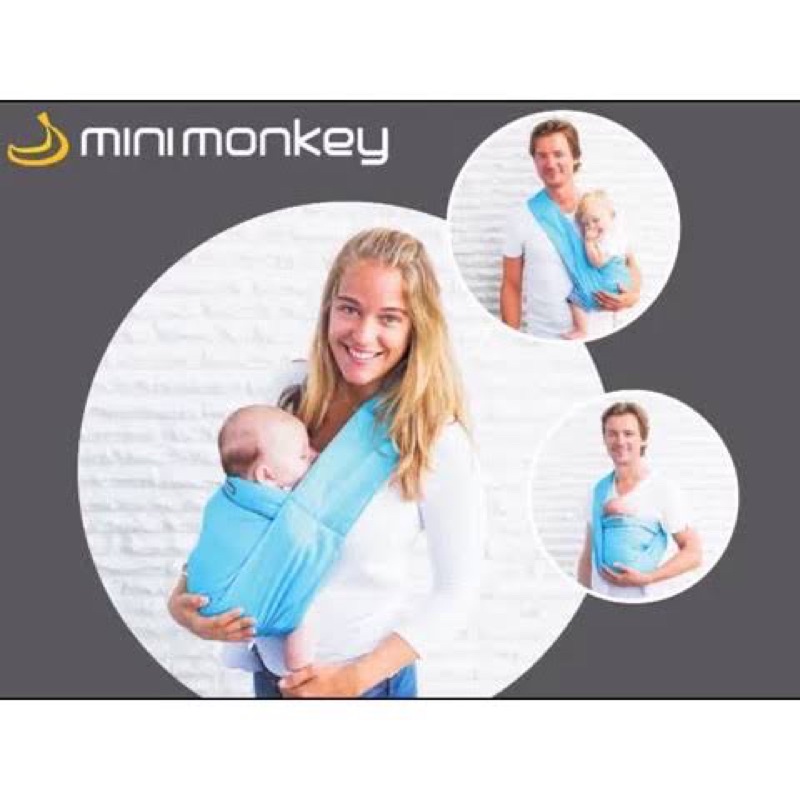 [preloved] Mini Monkey Unlimited Sling 7in1 Gendongan Bayi Multifungsi Kain Busa Puff Bahu Baby