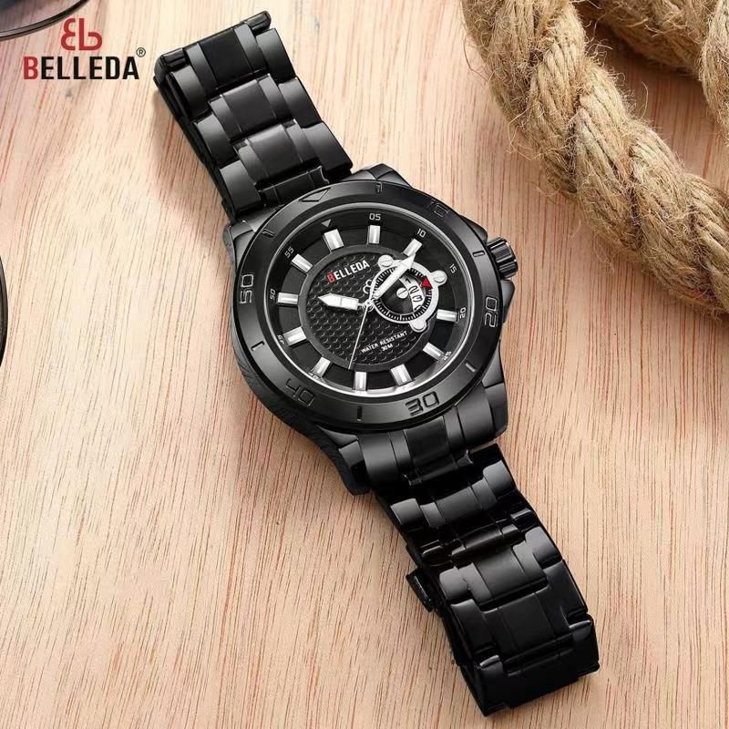 Jam Tangan Pria Belleda Original 9222 Tanggal Aktif