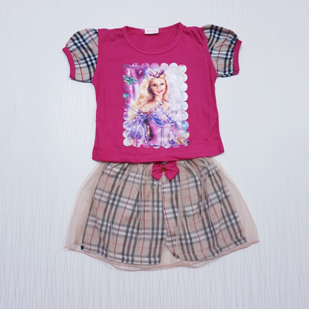 Setelan Pakaian Anak Perempuan Rok Celana Tile Baju Baby Gracia