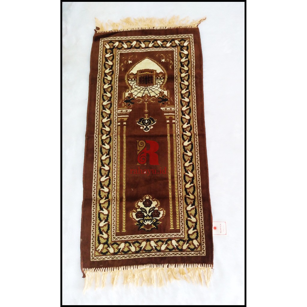 Sajadah Nurtex Coklat Motif Bunga Kabah