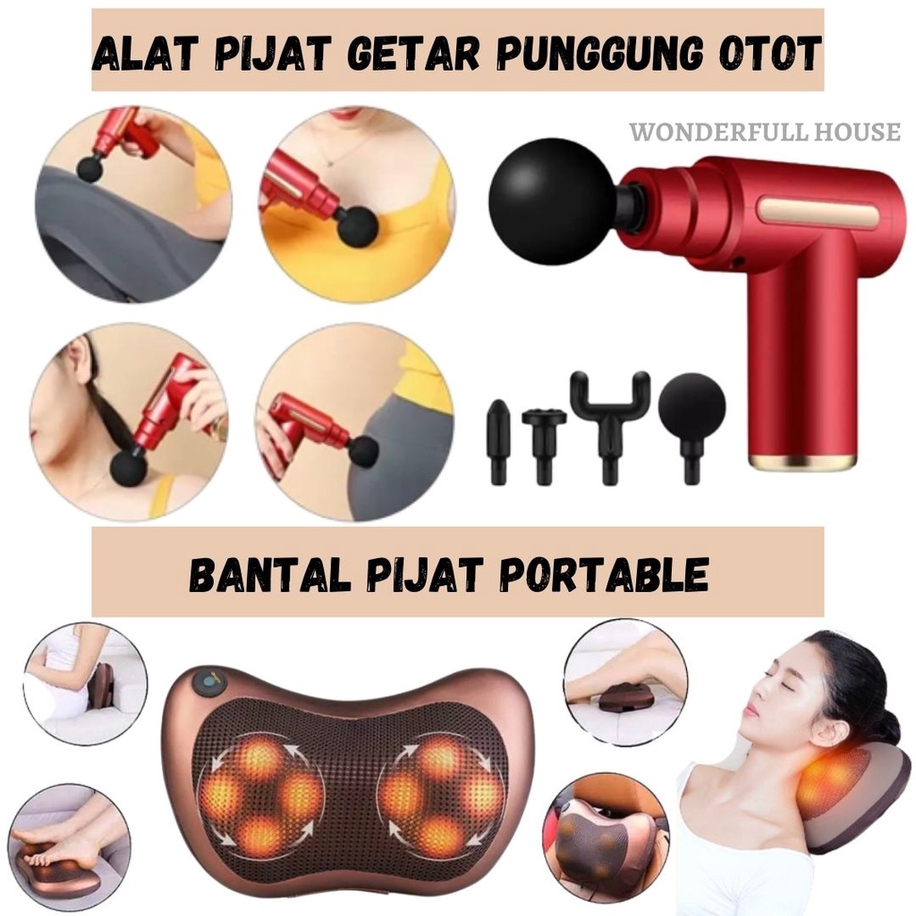 Bantal Pijat Portable Car And Home Massage Pillow 8 Bola Bantal Pijat Bantal Multifungsi Pijat Leher Punggung Alat Pijat Seluruh Tubuh