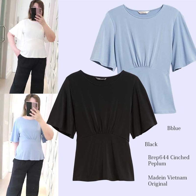 lovemecorner BANANA REPUBLIC CINCHED WOMAN BLOUSE BAJU WANITA BAHAN STRETCH COMFY ORIGINAL
