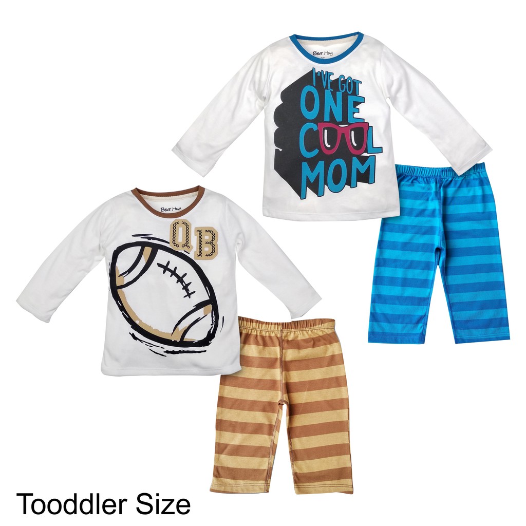 Bearhug Piyama 2-4 Tahun Anak Laki-Laki XPF1/XPG6 Celana Salur Mix Color 2-4T