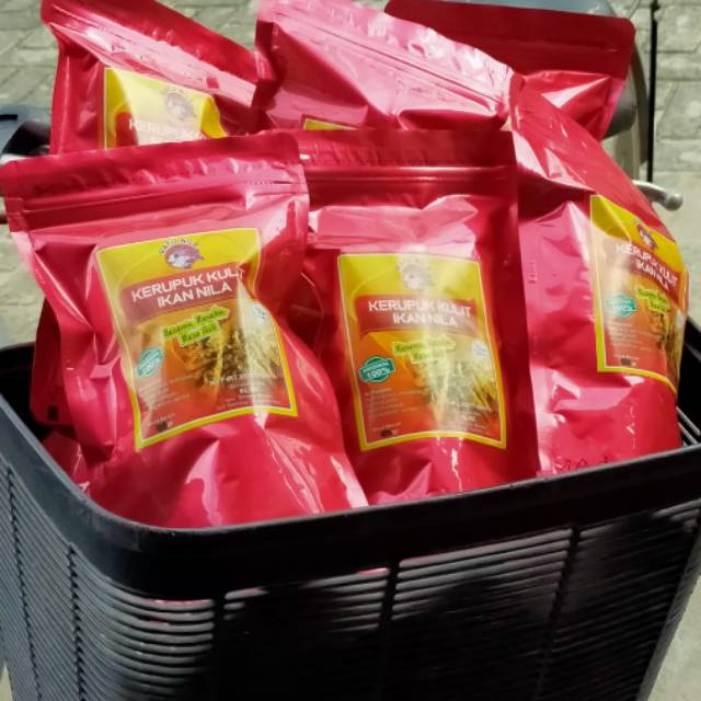 Kripik ikan nila Krupuk Kulit Nila sehat kerupuk