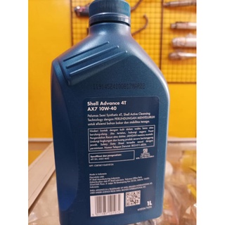 Jual OLI SHELL ADVANCE AX7 BIRU SCOOTER 10W-40 (100% ORIGINAL) 1L ...