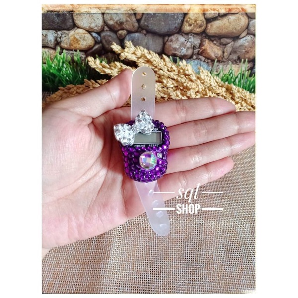 SQL SHOP Tasbih digital bling bling pita besar | Alat hitung dzikir digital