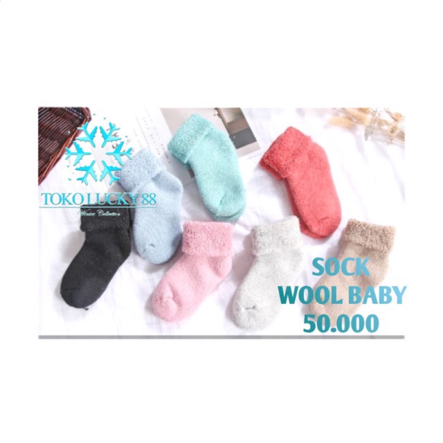 IMPORT MOLLAD Sock Wool Baby Kaos kaki rajut wool anak musim dingin