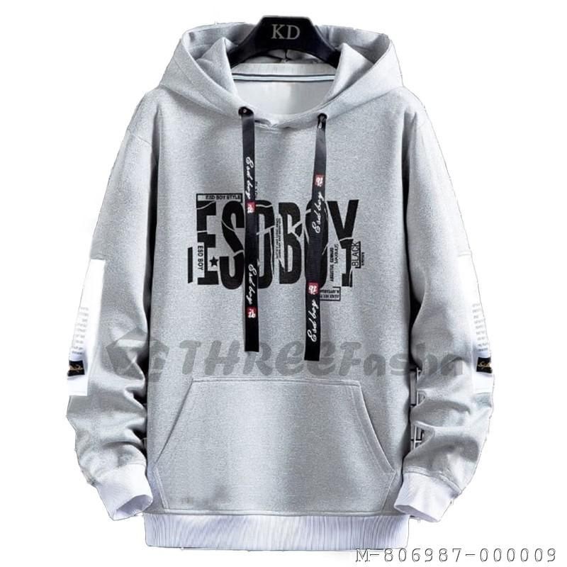 HOODIE PRIA ESOBOY HITAM ABU VTHR-007Variasi：Hitam, Abu, Putih