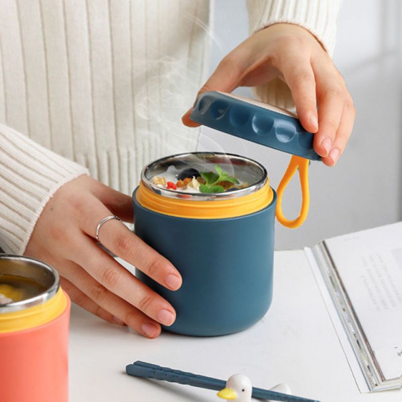 Termos Sup Termos Bubur Anti Tumpah Tahan Panas 2 jam 400ml Termos Sup Mini