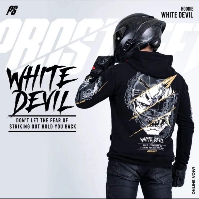 hoodie prostreet white devil original