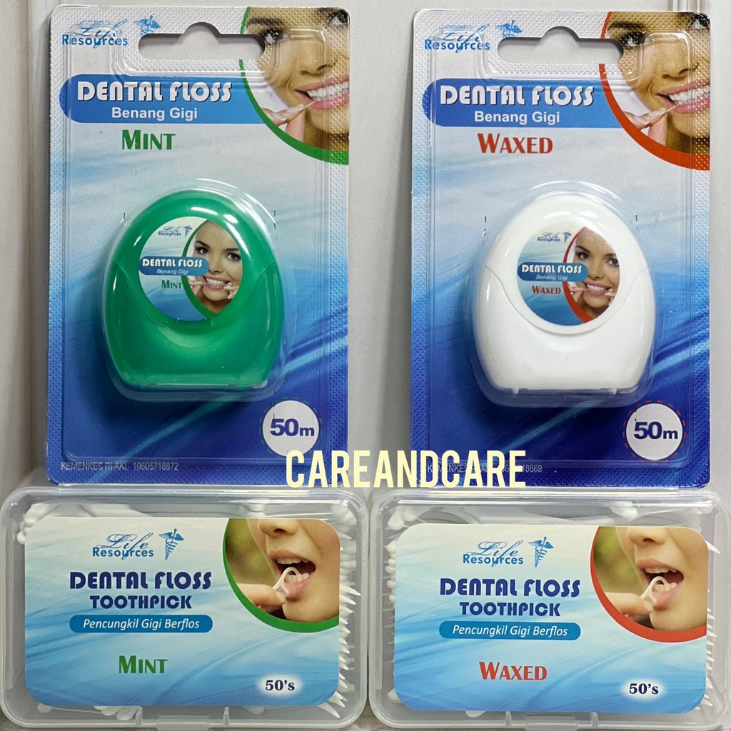 Dental Floss Waxed 50M / Benang Gigi Life Resources