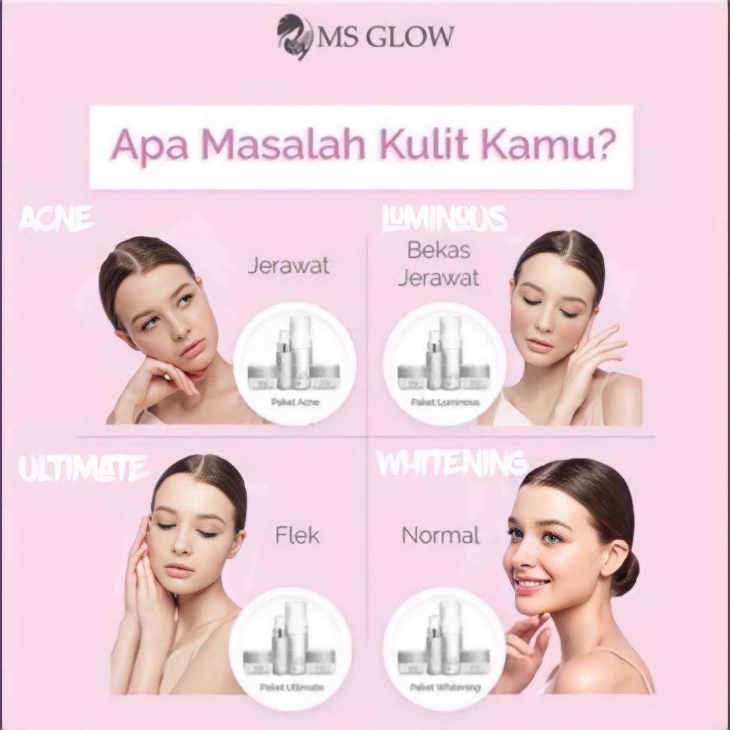 MS GLOW PAKET WAJAH ORIGINAL 100% GRATIS MUKENA MOTIF