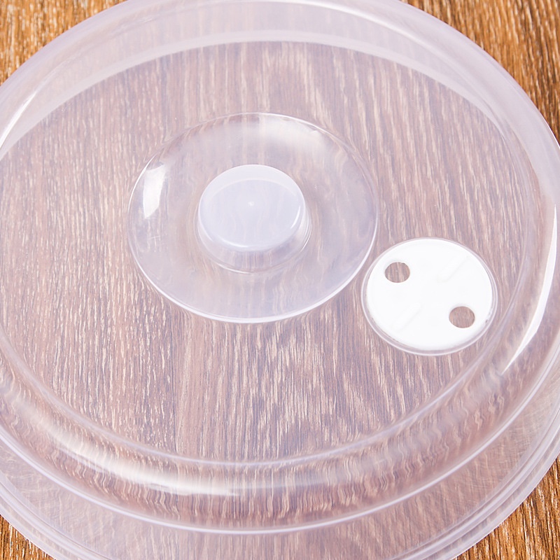 Transparent Home Round Bowl Cover With Steam Vents / Microwave Heating Splash Lid / Food Preservation Cover