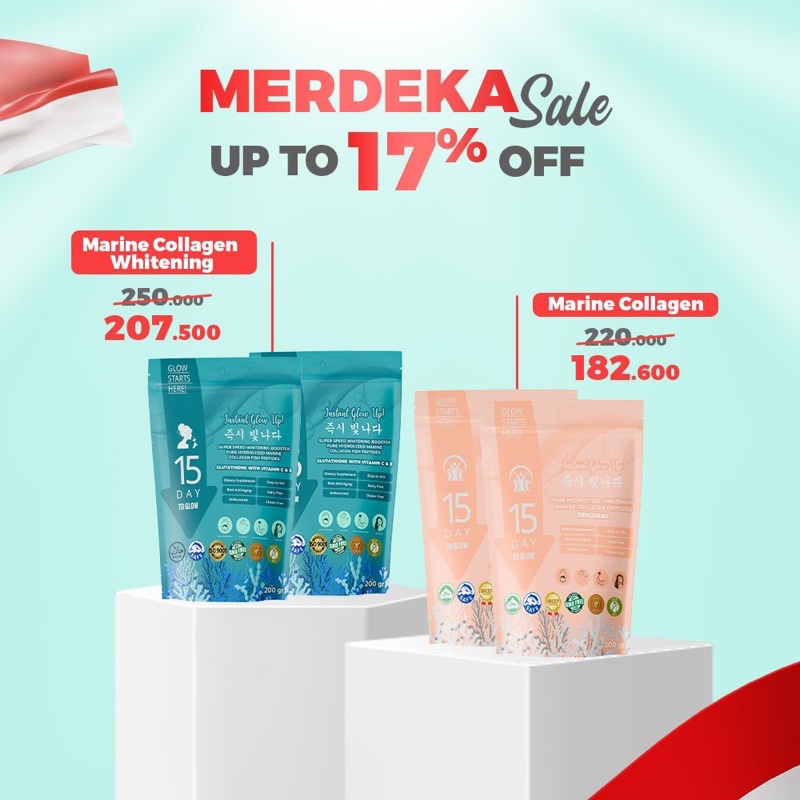 INSTANT GLOW UP MARINE COLLAGEN (WHITENING) PLUS GLUTATHIONE VITAMIN C VITAMIN E