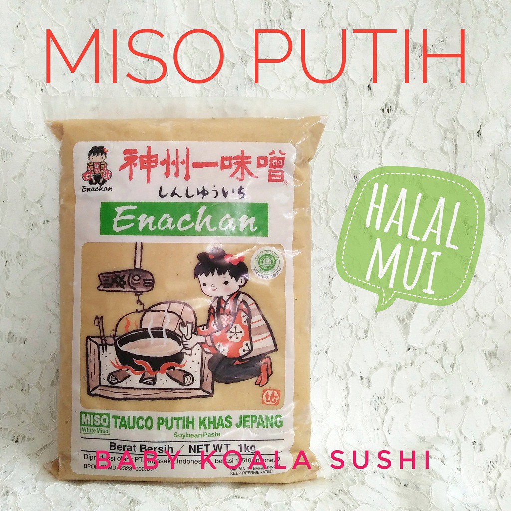 ENACHAN Pasta Miso Putih 1 Kg Halal │ Tauco Ala Jepang untuk Sup Miso Soup Ramen Udon