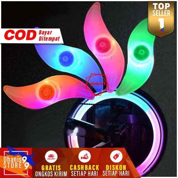 Lampu Ban Sepeda Warna Warni LED Bicycle Wheel Light Colorful Aksesoris Sepedah Gunung Keren