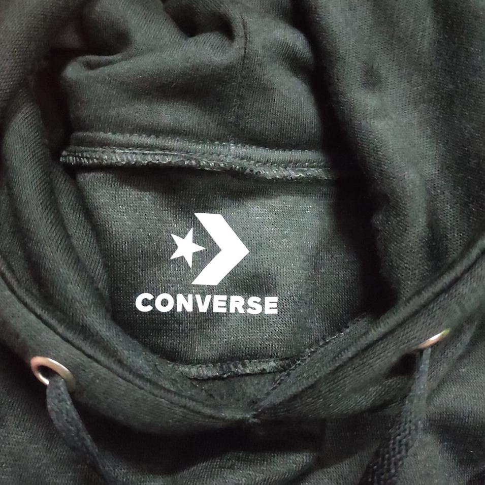Tidak Diragukan.. HOODIE CONVERSE MOUNTAIN CLUB BLACK GREY XXL NOVA CLASSIC BIG LOGO