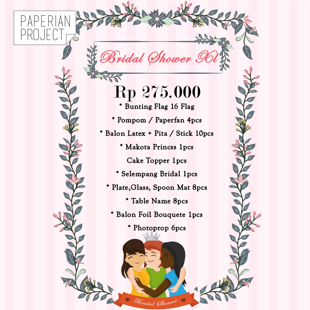 Jual Bridal Shower Package XL Indonesia