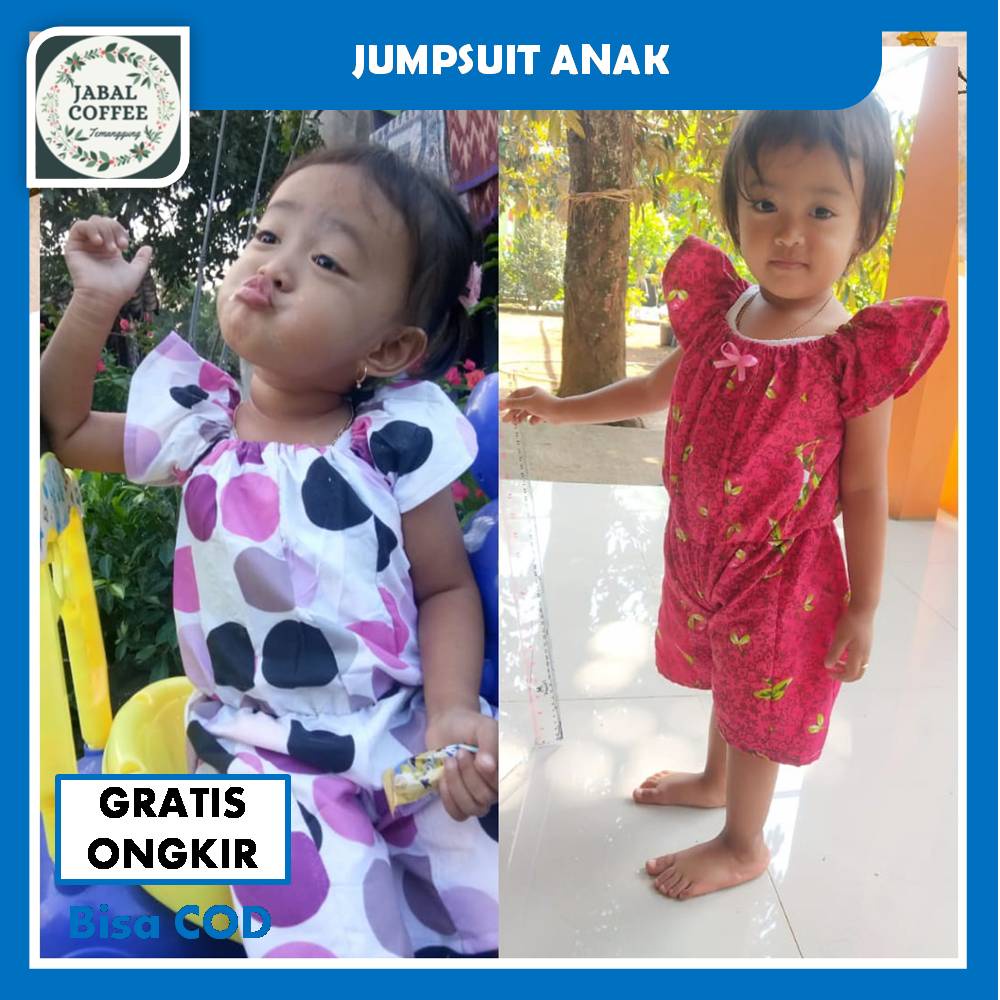 Jumpsuit Bayi Perempuan 6 Bulan - 2 Tahun / Pakaian Jumpsuit Anak Perempuan / Jumpsuit Anak J111