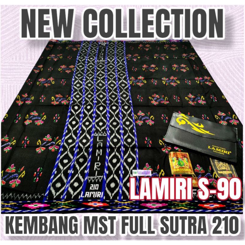 Sarung Lamiri TMC MST S90 Songket Timbul Sutra 210 lengkap tas premium