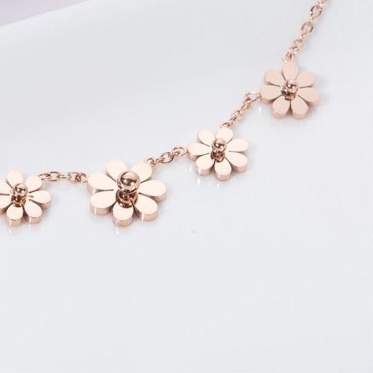 Gelang Kaki Titanium Bunga Daisy Flower