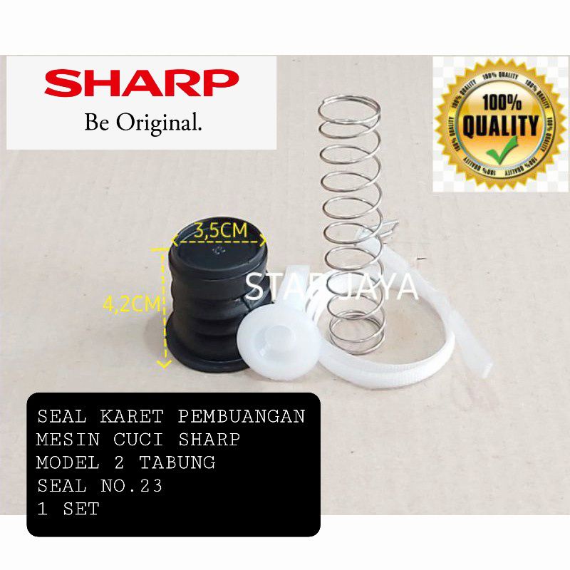 1 SET SEAL KARET PEMBUANGAN MESIN CUCI SHARP NO.23