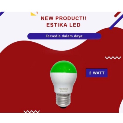 Lampu Bohlam Led Warna Estika Murah