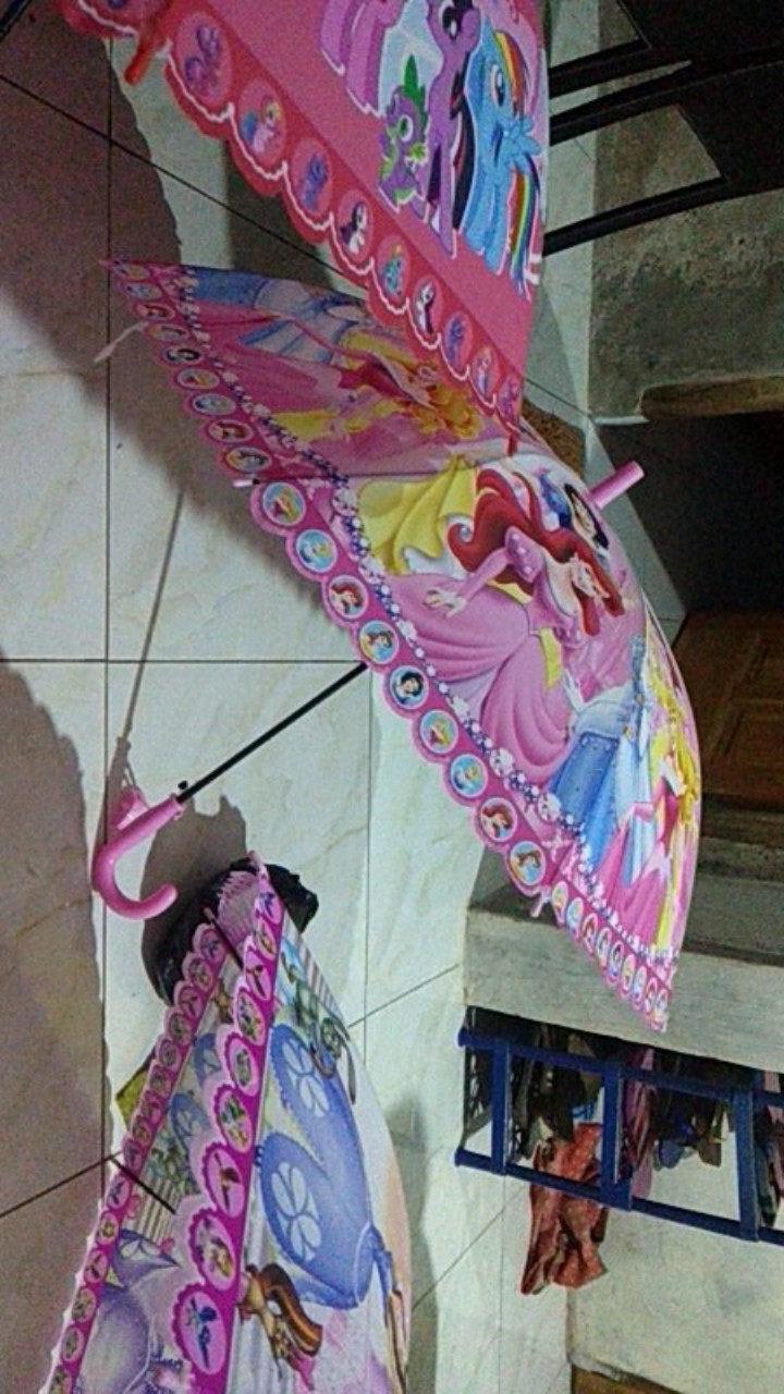 Payung Pvc Anak Karakter Full Print Renda Printing