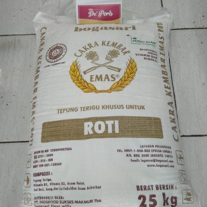 

Tepung Cakra kembar Emas repack 1kg