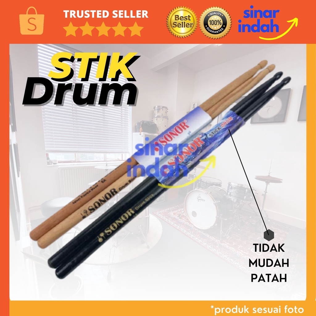 Stik Drum Ukuran 5A Stick Drum Stik Kualitas Bagus Murah
