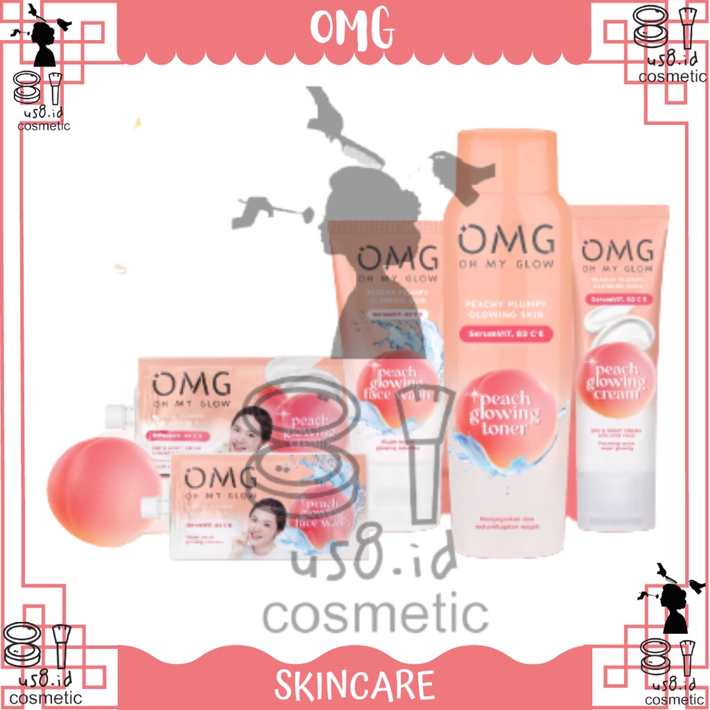 OMG Oh My Glow Paket Lengkap Skincare Peach Glowing | Face care Skincare Oh My Glow Original BPOM