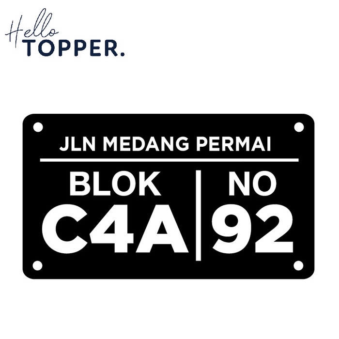 

CUSTOM NOMOR RUMAH ACRYLIC 30x17 / NOMOR RUMAH AKRILIK TIMBUL Elegan