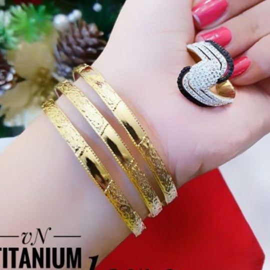 Titanium Gelang dan Cincin 0119o