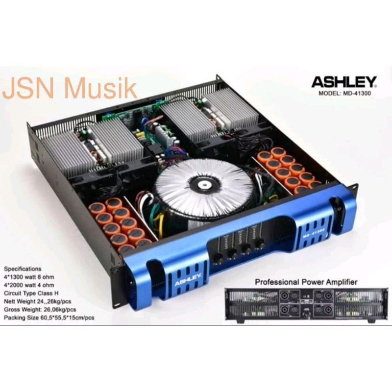 Power Ashley MD 41300 Original Amplifier 4 Channel Class H