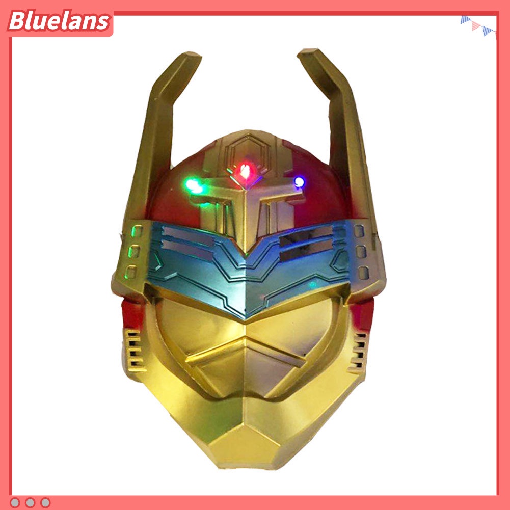 Topeng Full Face Desain Ultraman Dengan Lampu LED Untuk Pesta Halloween Dan Natal