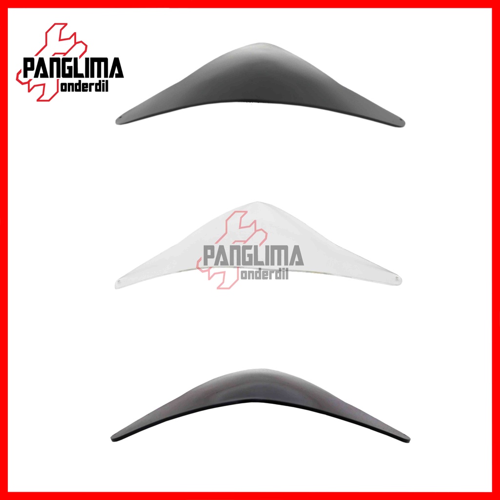 Visor Variasi Mini-Kecil Beat Steet eSP FI New K81 2016–2019 Hitam-Bening-Riben-Ribben Windshield-Wind Shield-Winsil-Winshild