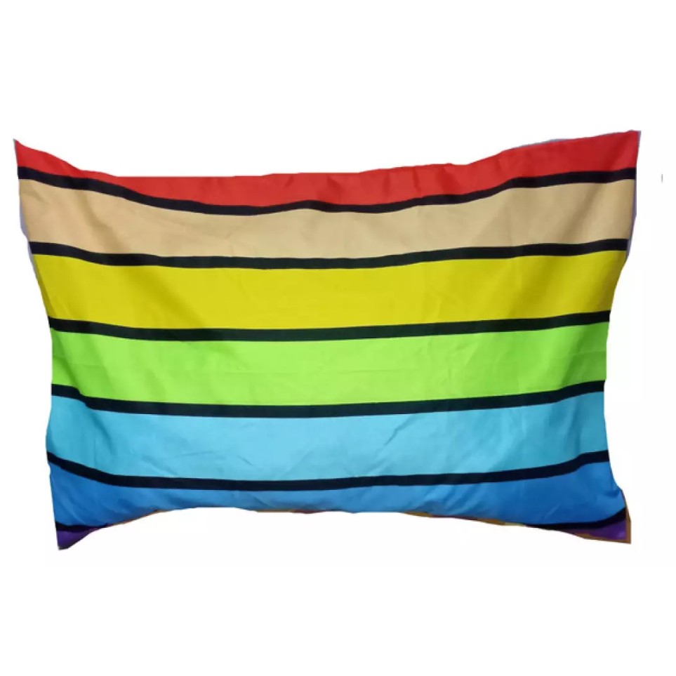 SARUNG BANTAL DAN SARUNG GULING KARAKTER MOTIF PELANGI UKURAN JUMBO