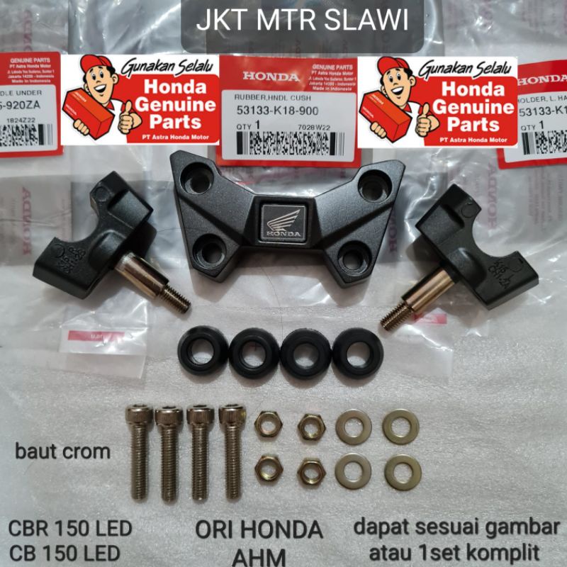 raiser new cb 150r led raiser stang, karet raiser, baut raiser, stang stir cb 150 cb 150 new  cb 150r new ori honda ahm