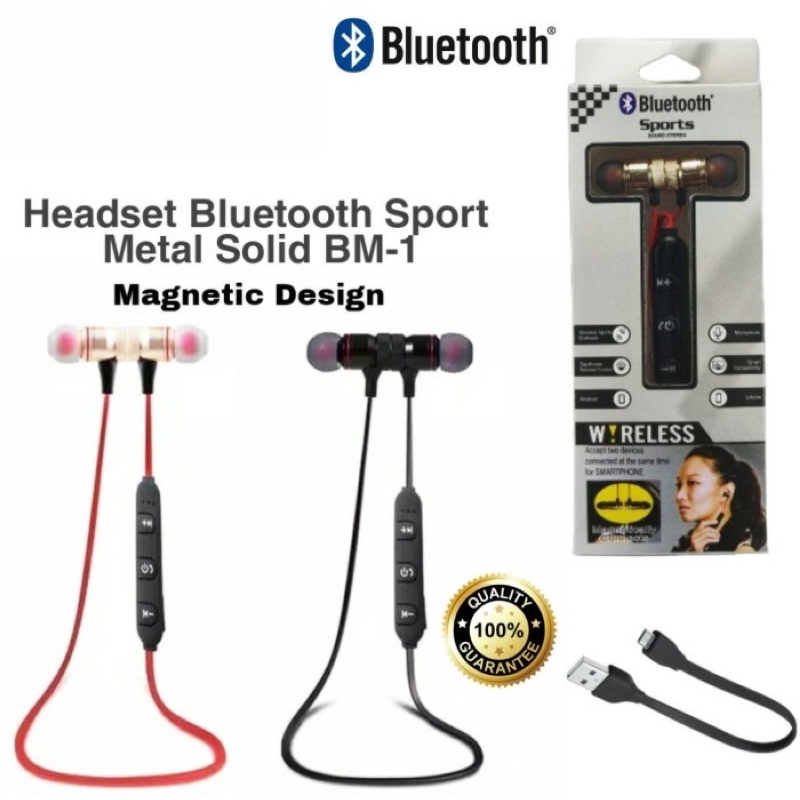 BOS - HF BLUETOOTH MAGNET SPORT | HEADSET HANDSFREE EARPHONE WIRELESS BLUTUT BT