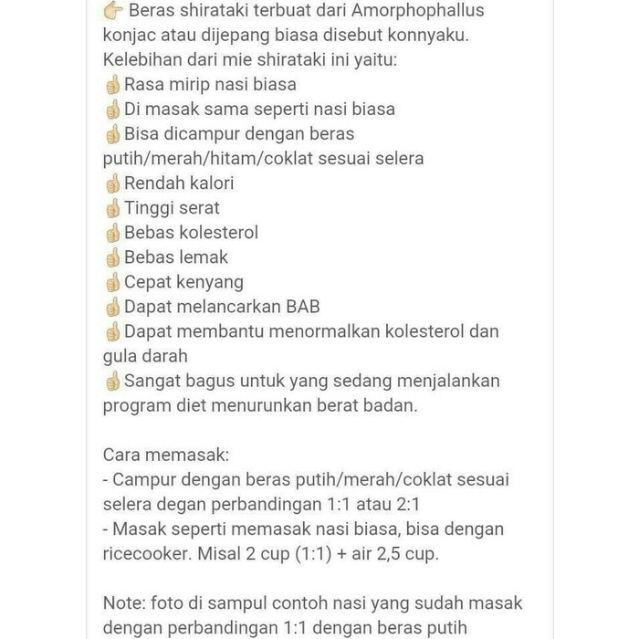 

Ds501Vs Beras Shirataki 1Kg Untuk Diet Keto / Diabetes Sv012Ss