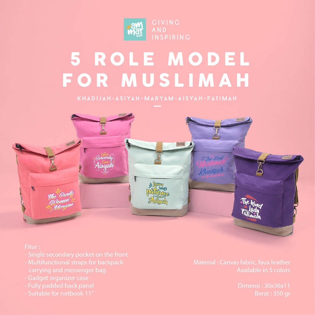 TERLARIS Tas Sekolah Anak AmmarKids Muslimah
