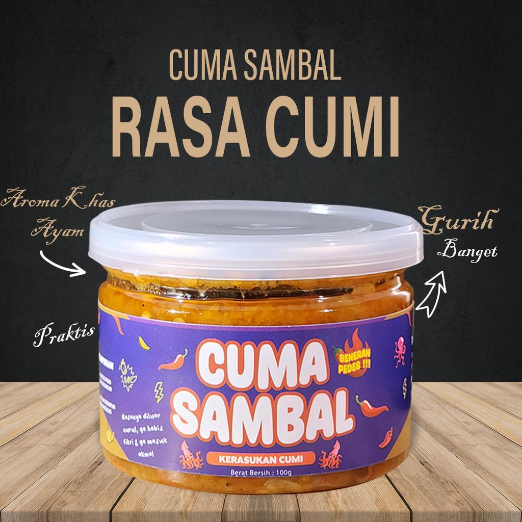 

Cuma Sambal - Pedas Gurih Rumahan - Makanan Instan Lauk Cepat Saji - Rasa Cumi