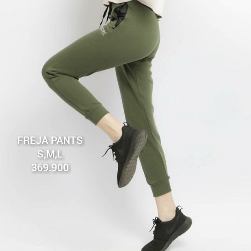 Jogger senam CORENATION FREJA PANTS - DARK GREY, GREEN ARMY